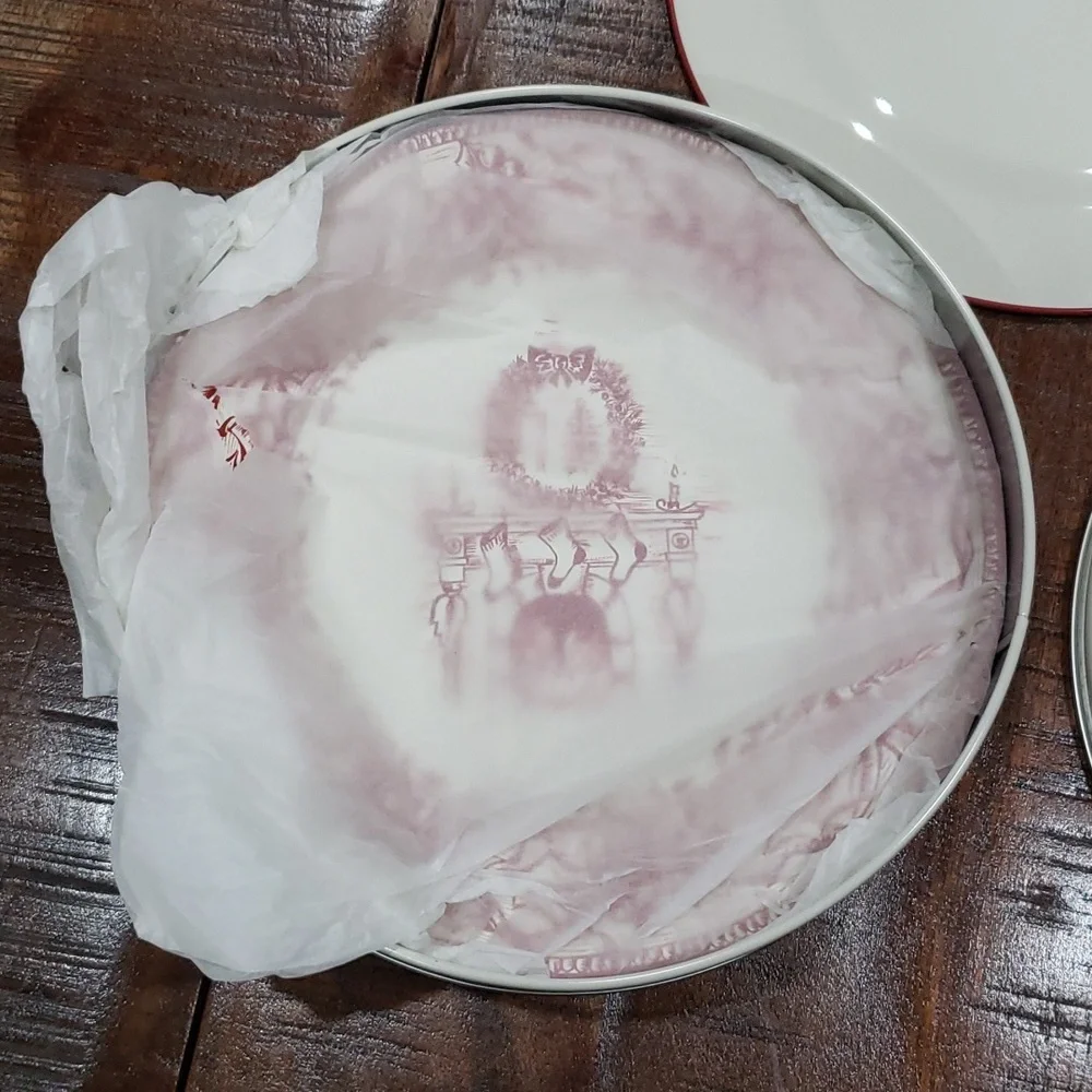 Holiday Tin plates by Restoration Hardware NWOT
